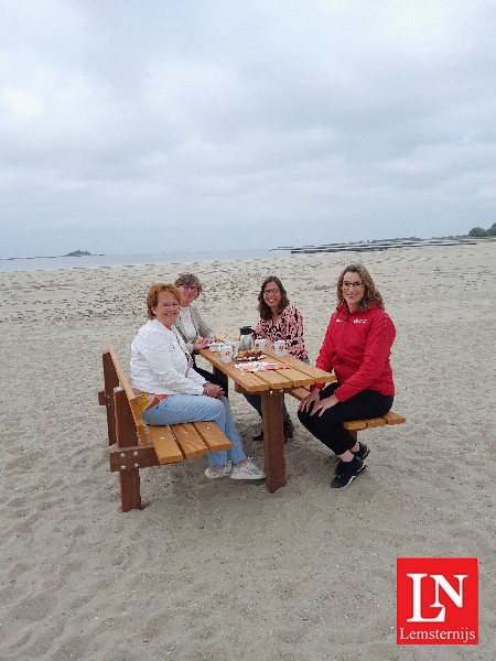 Nieuwe picknickbank op Lemsterstrand dankzij ‘Wensboom’