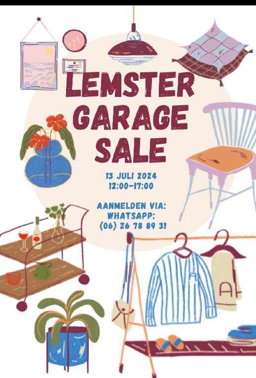 13 juli: Garagesale Lemmer