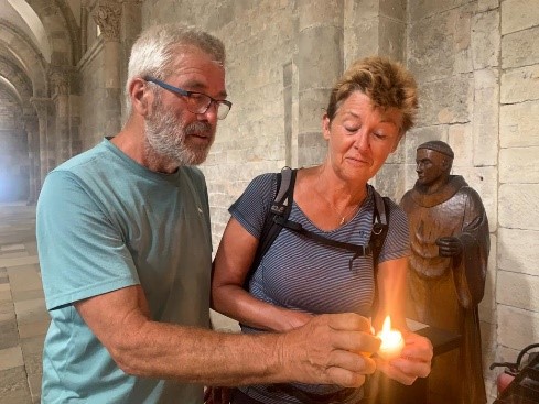 Foto/lezing van Pelgrimstocht naar Santiago de Compostella