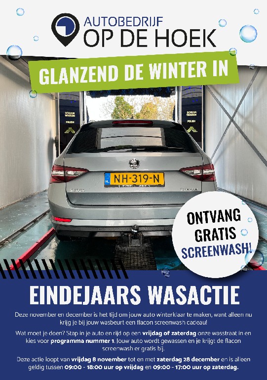 Autobedrijf Op de Hoek: Glanzend de winter in met eindejaars wasactie