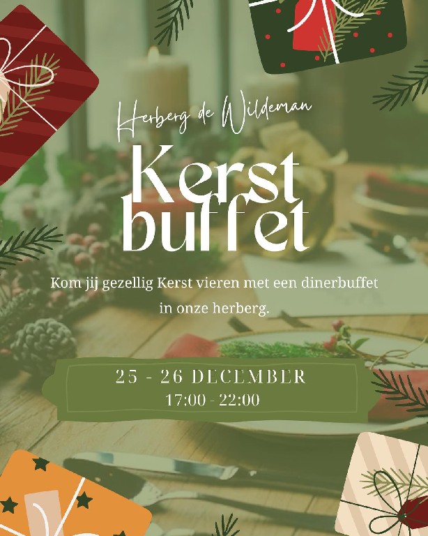 Vier kerst in de Wildeman met het kerstbuffet