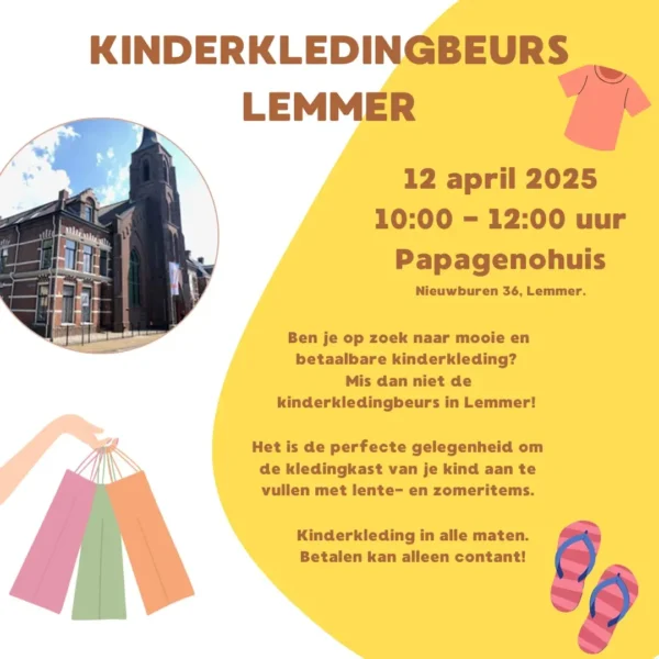 12 april: kinderkledingbeurs in Lemmer