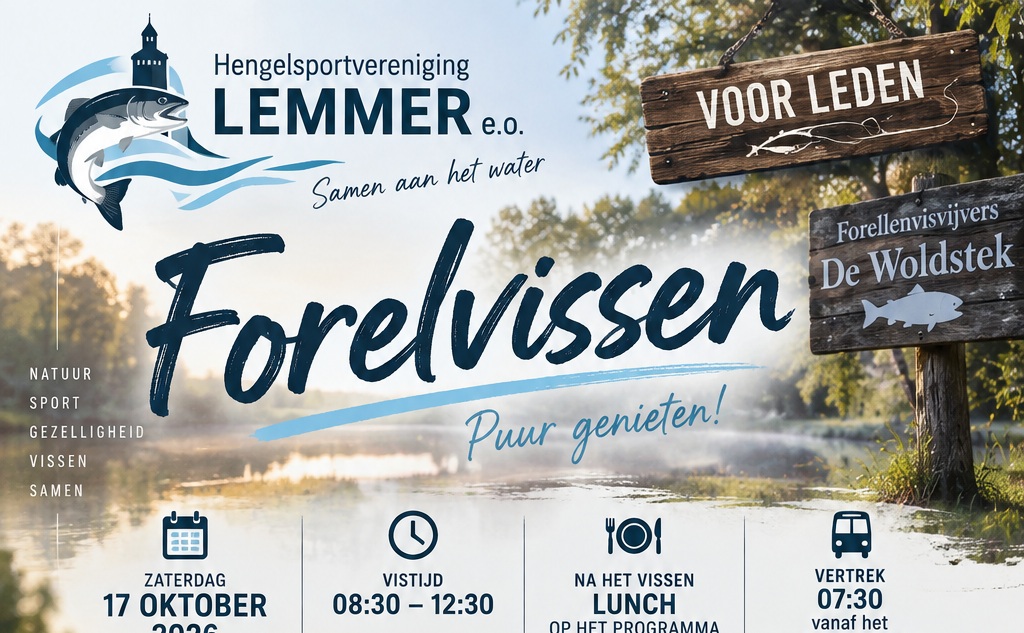 17 okt: Forelvissen voor leden HSV Lemmer